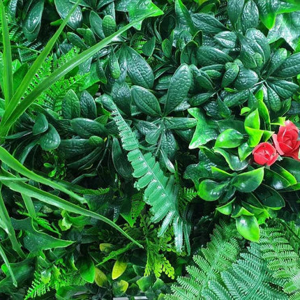 Elegant Red Rose Vertical Garden / Green Wall UV Resistant Sample.