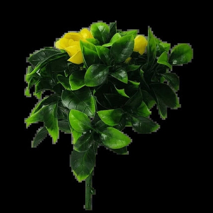 Flowering Yellow Rose Stem UV Resistant 30cm.