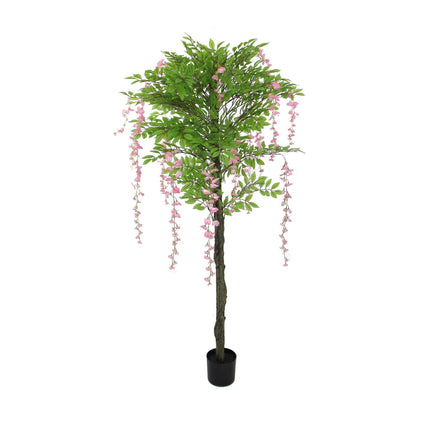 Pink Flowering Artificial Wisteria 180cm.