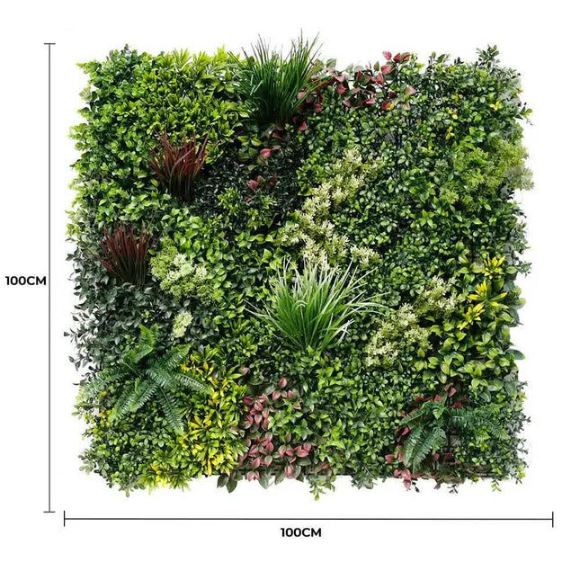 Luxury Evergreen Rainforest Recycled Vertical Garden / Green Wall UV Resistant 1m x 1m.