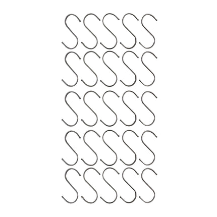 Stainless Steel Hanging S Hooks 12cm X 6cm 25 Pieces.