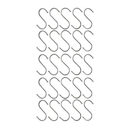 Stainless Steel Hanging S Hooks 12cm X 6cm 25 Pieces.