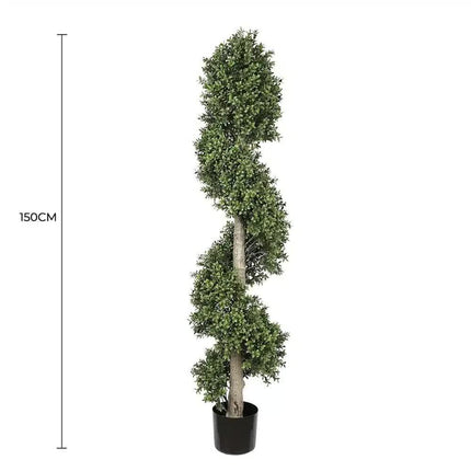 Artificial Topiary Spiral Tree 150cm UV Resistant.