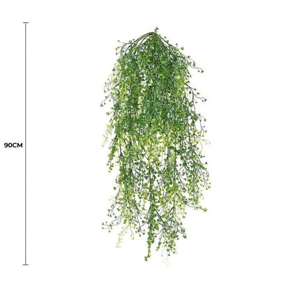Artificial Hanging Plant (Mixed Green String of Pearls) UV Resistant 90cm.
