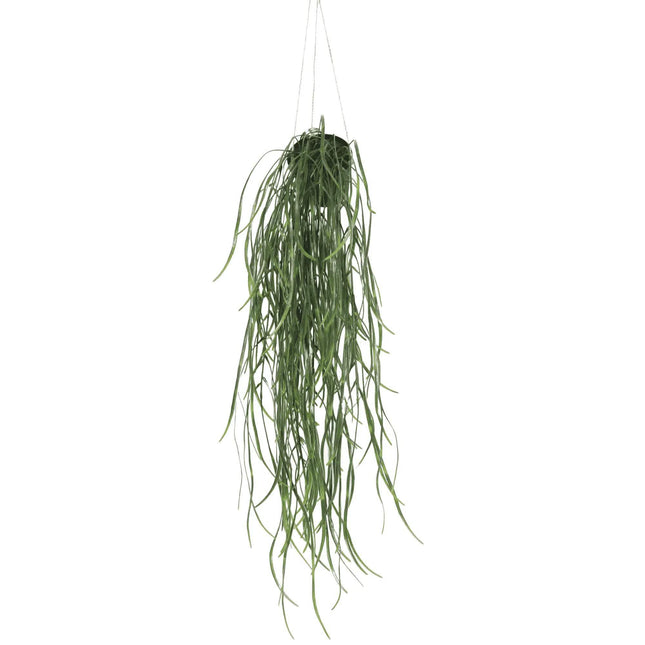 Artificial Hanging Potted Plant (Willow Leaf) 66cm UV Resistant.