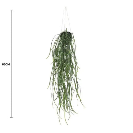 Artificial Hanging Potted Plant (Willow Leaf) 66cm UV Resistant.