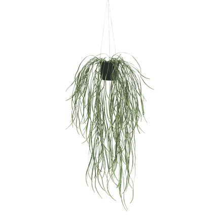 Artificial Hanging Potted Plant (Willow Leaf) 66cm UV Resistant.