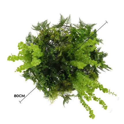 Imitation Gold Artificial Hanging Green Wall Disc 80cm (Limited Edition) UV Resistant Foliage.
