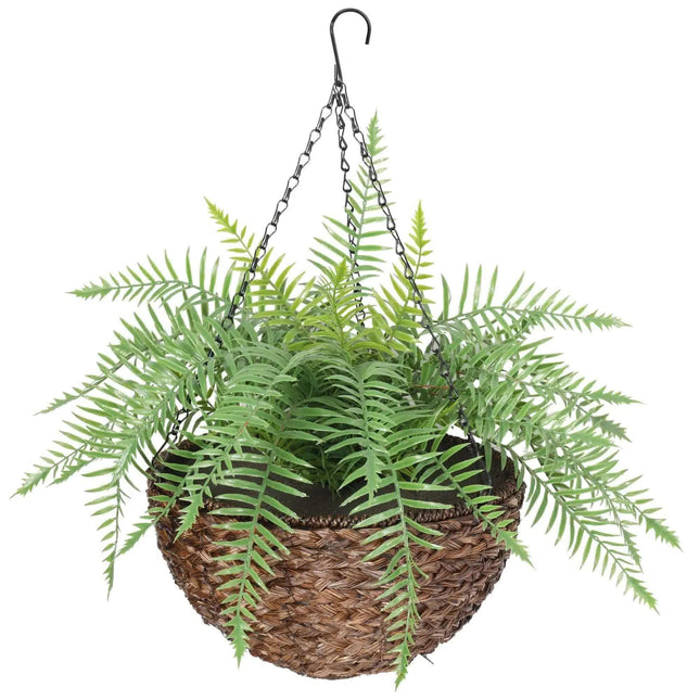 Large Artificial Hanging Basket (Fern Hanging Basket) UV Resistant.