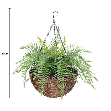 Large Artificial Hanging Basket (Fern Hanging Basket) UV Resistant.