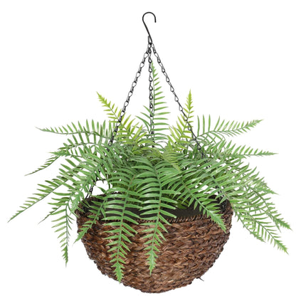 Large Artificial Hanging Basket (Fern Hanging Basket) UV Resistant.