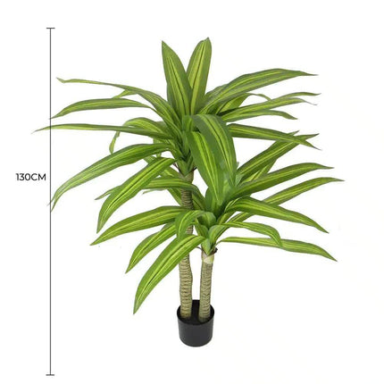 Artificial Multi Head Dracaena Tree with Mixed Green Leaves (Real Touch) 130cm.