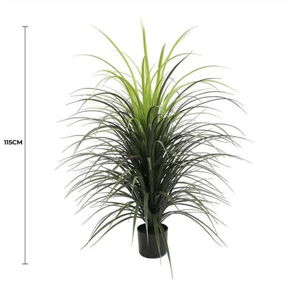 Potted Artificial Long Grass (Yucca Grass) 115cm UV Resistant.