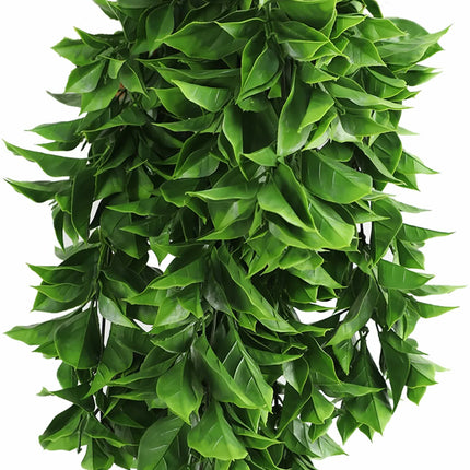 Artificial Dense Hanging Flowering Pothos Bush Vivid Green UV Resistant and Fire Rated 27cm x 72cm.