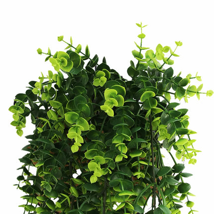 Artificial Dense Hanging Lush Green Eucalyptus Garland Bush UV Resistant and Fire Rated 18cm x 77cm.