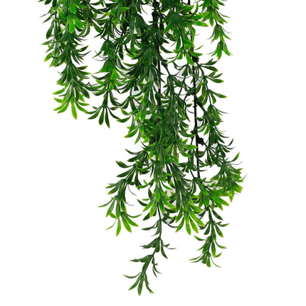 Artificial Hanging Willow Leaf Garland Bush UV Resistant and Fire Rated 18cm x 76cm.