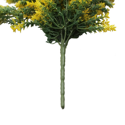 Artificial Hanging Yellow and Green Willow Leaf Garland Bush UV Resistant and Fire Rated 20cm x 76cm.