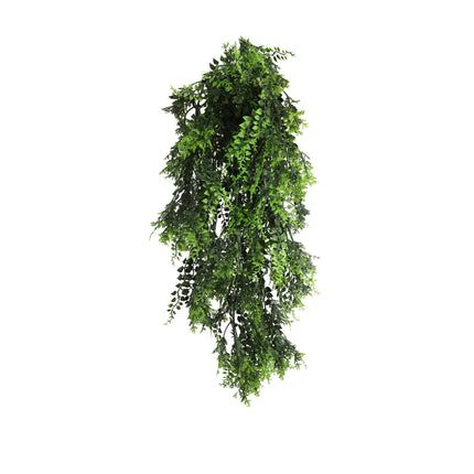 Artificial Hanging Mediterranean Fern Vine UV Resistant and Fire Rated 22cm x 76cm.