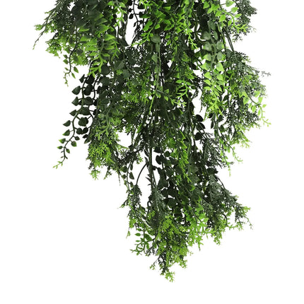 Artificial Hanging Mediterranean Fern Vine UV Resistant and Fire Rated 22cm x 76cm.