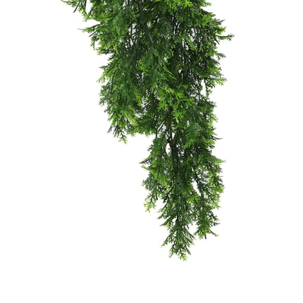 Artificial Mossy Hanging Cedar Vine Garland Bush UV Resistant and Fire Rated 22cm x 76cm.
