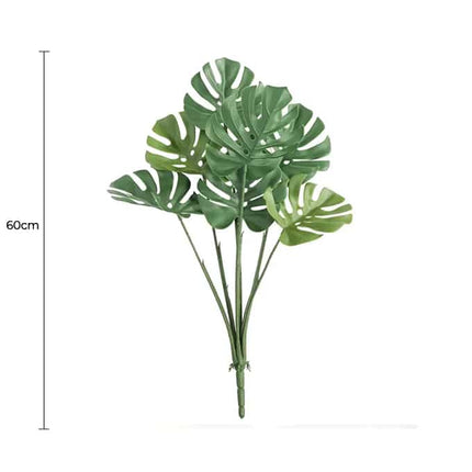 Artificial Monstera Split Leaf Philodendron Plant Stem 60cm UV Resistant.