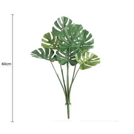 Artificial Monstera Split Leaf Philodendron Plant Stem 60cm UV Resistant.