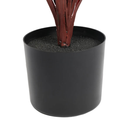 Burgundy Potted Artificial Long Grass (Yucca Grass) 115cm UV Resistant.
