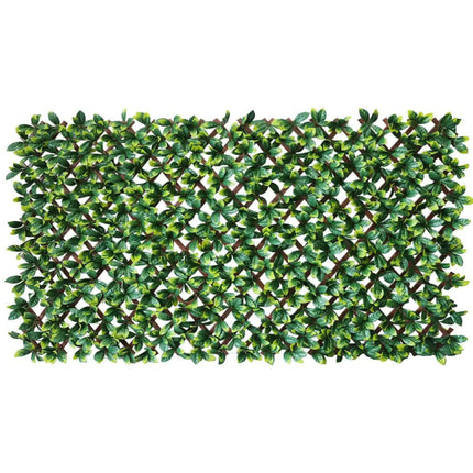 Premium Laurel Leaf Artificial Hedge Extendable Trellis / Screen 2 Meter By 1 Meter UV Resistant (PVC).