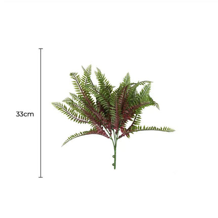 Artificial Royal Purple Fern Stem UV Resistant 33cm.
