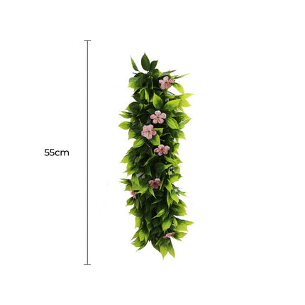 Artificial Extendable Hanging Pink Flowering Violet Garland UV Resistant 55cm.
