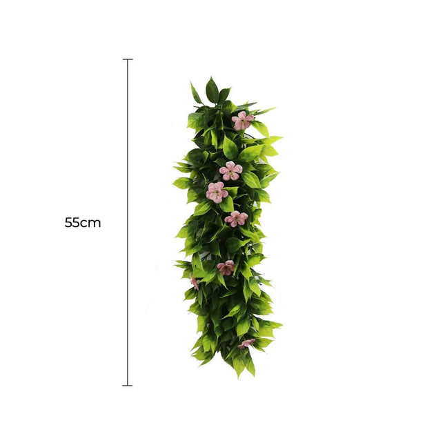 Artificial Extendable Hanging Pink Flowering Violet Garland UV Resistant 55cm.