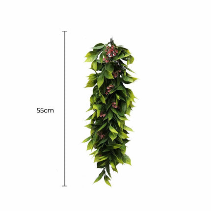 Artificial Extendable Hanging Flowering Pepperberry Garland UV Resistant 55cm.