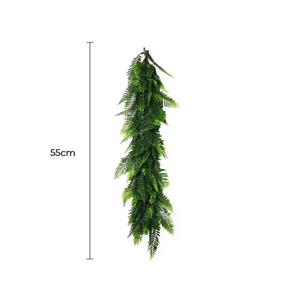 Artificial Extendable Hanging Bracken Fern Garland UV Resistant 55cm.
