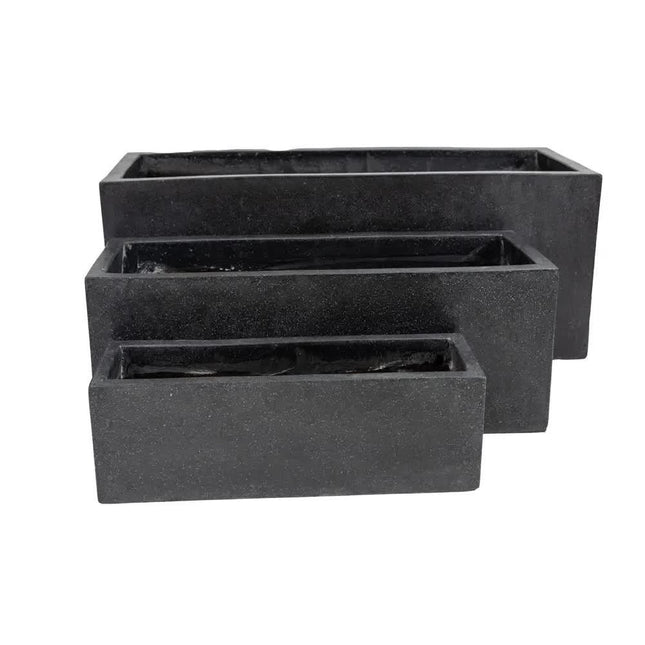 Luxury Black Terrazzo Concrete Planter Set of 3.