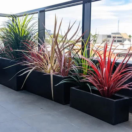 Luxury Black Terrazzo Concrete Planter Set of 3.