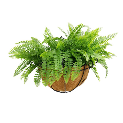 Artificial Hanging Fern Basket 30cm x 40cm Long UV Resistant.