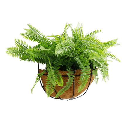 Artificial Hanging Fern Basket 30cm x 40cm Long UV Resistant.
