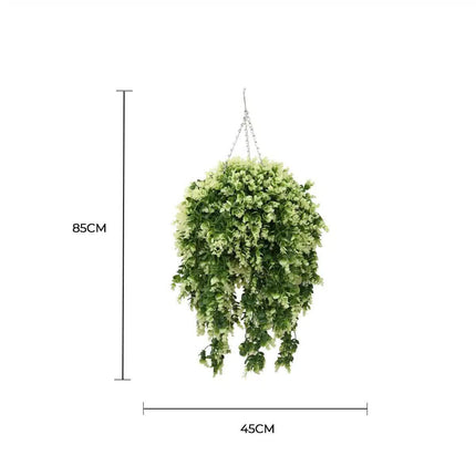 Artificial Spring Evergreen Hanging Basket UV Resistant 43cm.