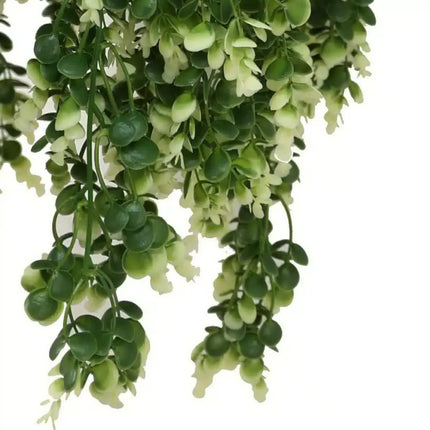 Artificial Spring Evergreen Hanging Basket UV Resistant 43cm.