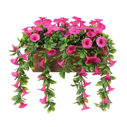 Artificial Draping Pink Petunia Window Box Planter 50cm.