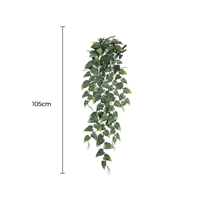 Hanging Artificial Pothos / Philodendron Plant UV Resistant 105cm.
