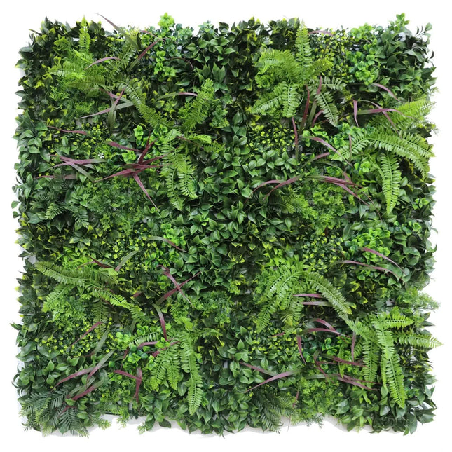 Verdant Fern Artificial Vertical Garden / Green Wall Panel 1m x 1m UV Resistant.