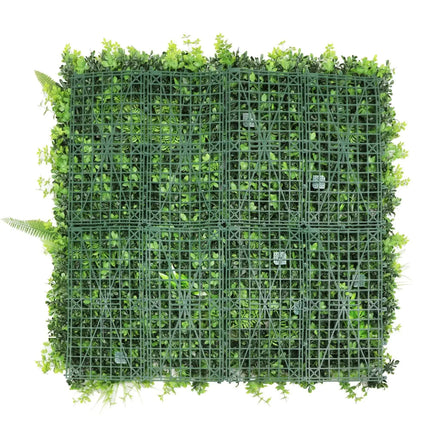Verdant Fern Artificial Vertical Garden / Green Wall Panel 1m x 1m UV Resistant.