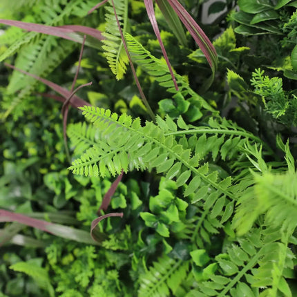 Verdant Fern Artificial Vertical Garden / Green Wall Panel 1m x 1m UV Resistant.