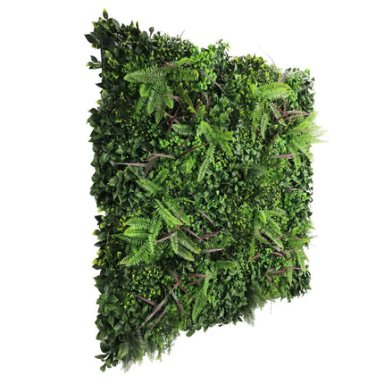 Verdant Fern Artificial Vertical Garden / Green Wall Panel 1m x 1m UV Resistant.