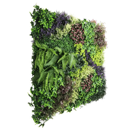 Lush Botanical Mosaic Artificial Vertical Garden / Green Wall Panel 1m x 1m UV Resistant.