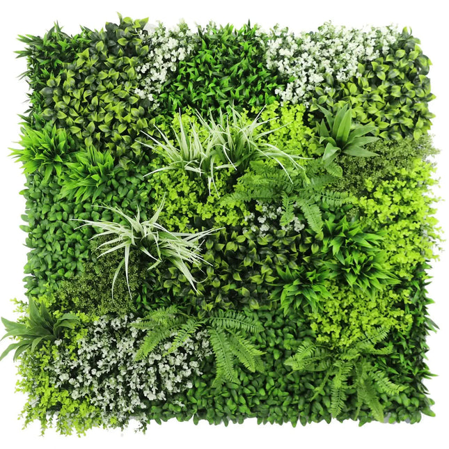 Forest Floor Artificial Vertical Garden / Green Wall Panel 1m x 1m UV Resistant.