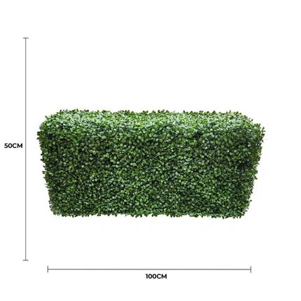 Portable Boxwood Hedge UV Resistant 100cm Long x 50cm High.