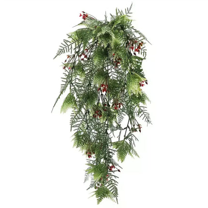 Artificial Hanging Christmas Myrtle and Flowering Holly UV Resistant 78cm.