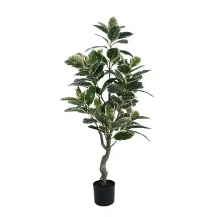 Artificial Bushy Variegated Ficus Tree (Rubber Tree) 120cm.